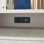 Safavieh Safavieh Scully Nightstand W/ Usb, White Wash / Gold , NST6408 - White Wash / Gold