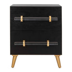 Safavieh Sienne 2 Drawer Nightstand , NST6600 - Black / Gold