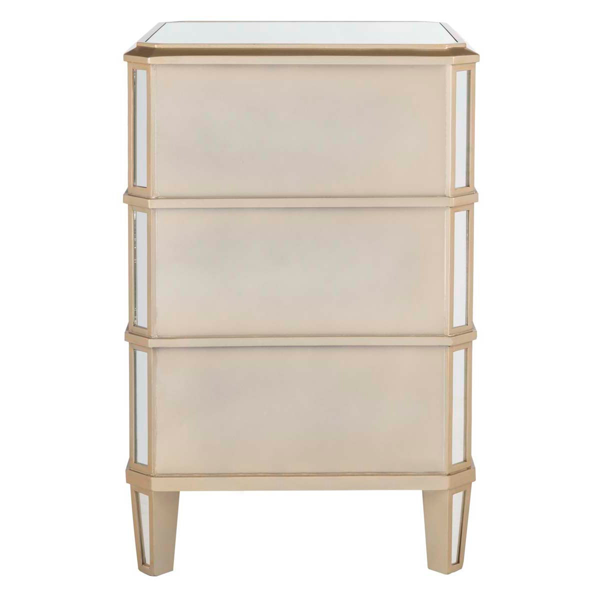 Safavieh Giana 3 Drawer Mirrored Nightstand , NST6601 - Mirror