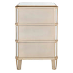 Safavieh Giana 3 Drawer Mirrored Nightstand , NST6601 - Mirror