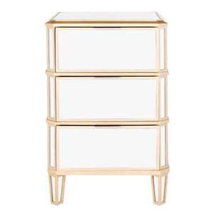 Safavieh Giana 3 Drawer Mirrored Nightstand , NST6601