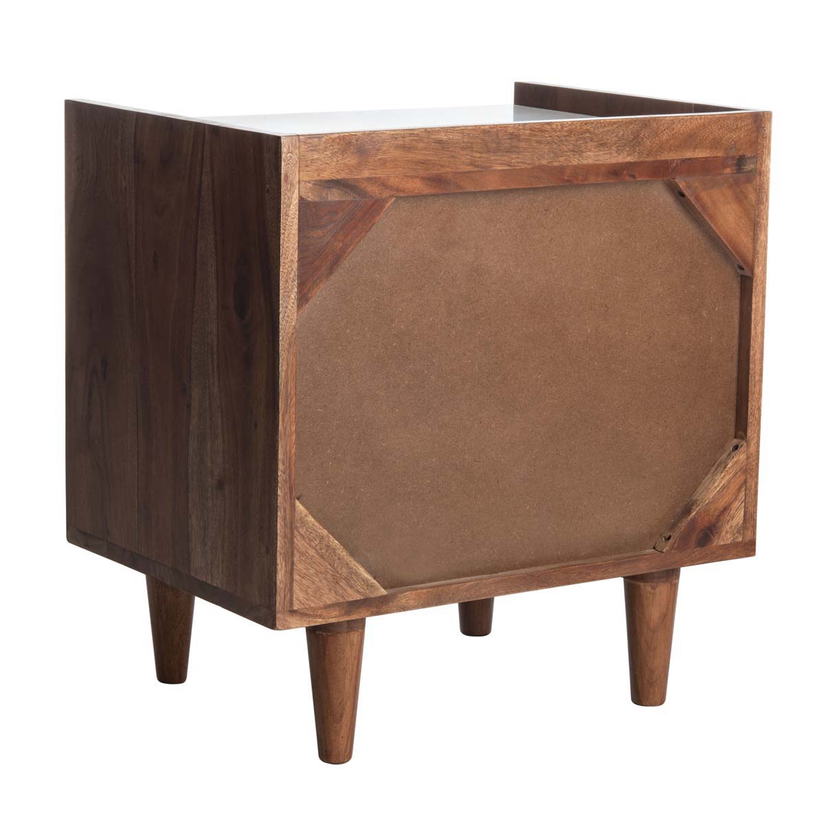 Safavieh Tahseen Parquet Nightstand , NST9004 - Natural / White