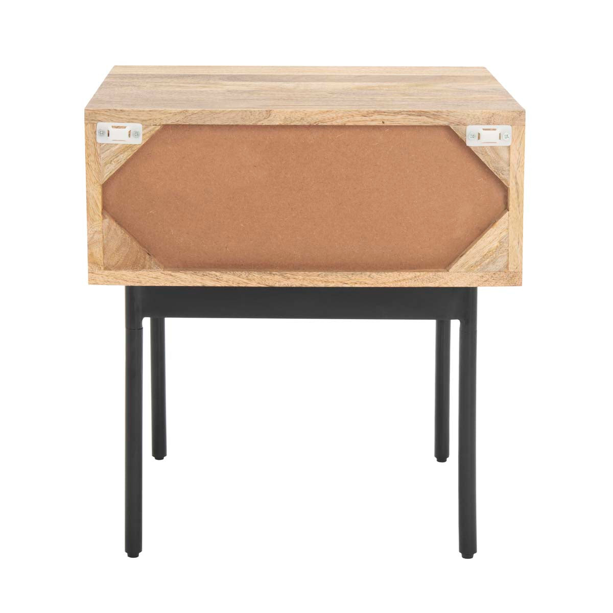 Safavieh Bahiti 1 Drawer Nighstand , NST9008 - Natural/Black