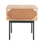 Safavieh Bahiti 1 Drawer Nighstand , NST9008 - Natural/Black