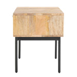Safavieh Bahiti 1 Drawer Nighstand , NST9008 - Natural/Black