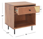 Safavieh Benford 1 Drawer Nighstand , NST9010 - Natural/Gold