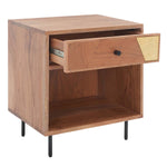 Safavieh Benford 1 Drawer Nighstand , NST9010 - Natural/Gold