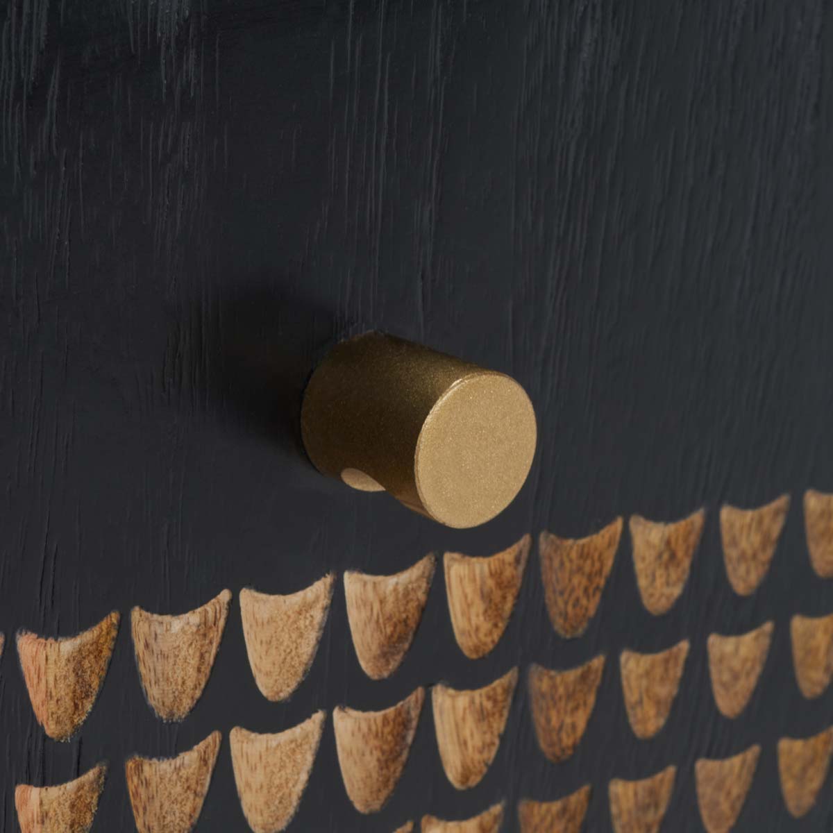 Safavieh Errington 1 Drawer Nightstand , NST9011 - Black / Gold