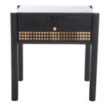 Safavieh Errington 1 Drawer Nightstand , NST9011 - Black / Gold