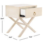 Safavieh Odilia 1 Drawer Nightstand, NST9200 - Antique White