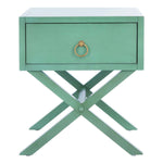 Safavieh Odilia 1 Drawer Nightstand, NST9200 - Turquoise