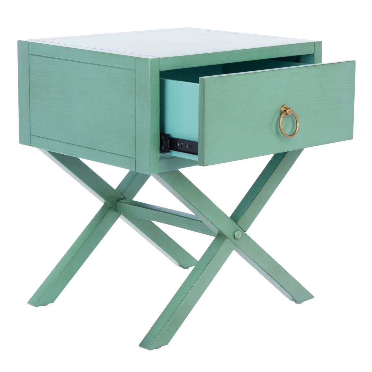Safavieh Odilia 1 Drawer Nightstand, NST9200 - Turquoise