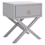 Safavieh Odilia 1 Drawer Nightstand , NST9200 - Grey