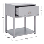 Safavieh Yudi 1 Drawer 1 Shelf Nightstand , NST9201 - Grey