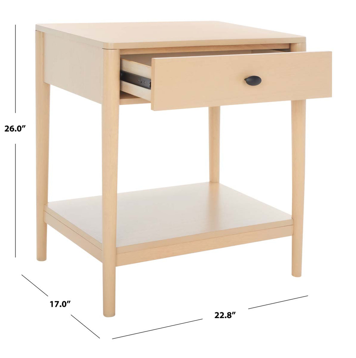 Safavieh  Boden 1 Drawer Nightstand  , NST9202 - White Wash