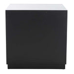 Safavieh Grayden 1 Drawer Nightstand  , NST9203 - Black Body / Natural Front Drawer