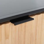 Safavieh Grayden 1 Drawer Nightstand  , NST9203 - Black Body / Natural Front Drawer