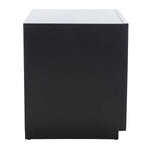 Safavieh Grayden 1 Drawer Nightstand  , NST9203 - Black Body / Natural Front Drawer