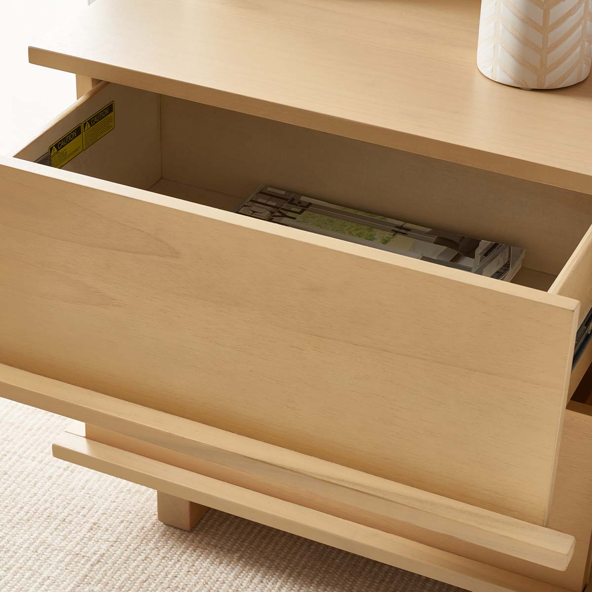 Safavieh Rodney 2 Drawer Nightstand , NST9204 - White Wash