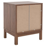 Safavieh Galio 2 Drawer Nightstand , NST9600 - Walnut / Gold