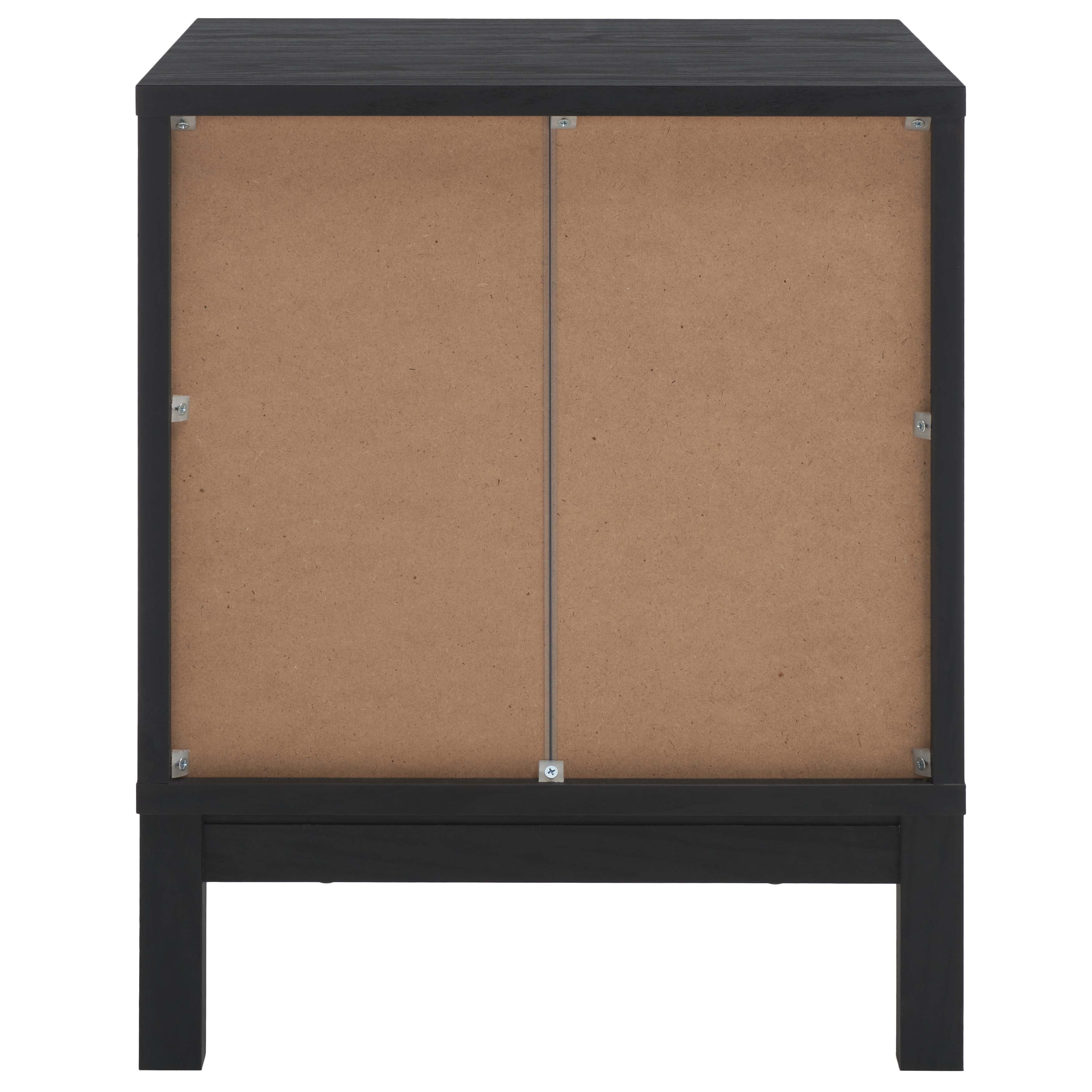 Safavieh Galio 2 Drawer Nightstand , NST9600 - Black / Gold