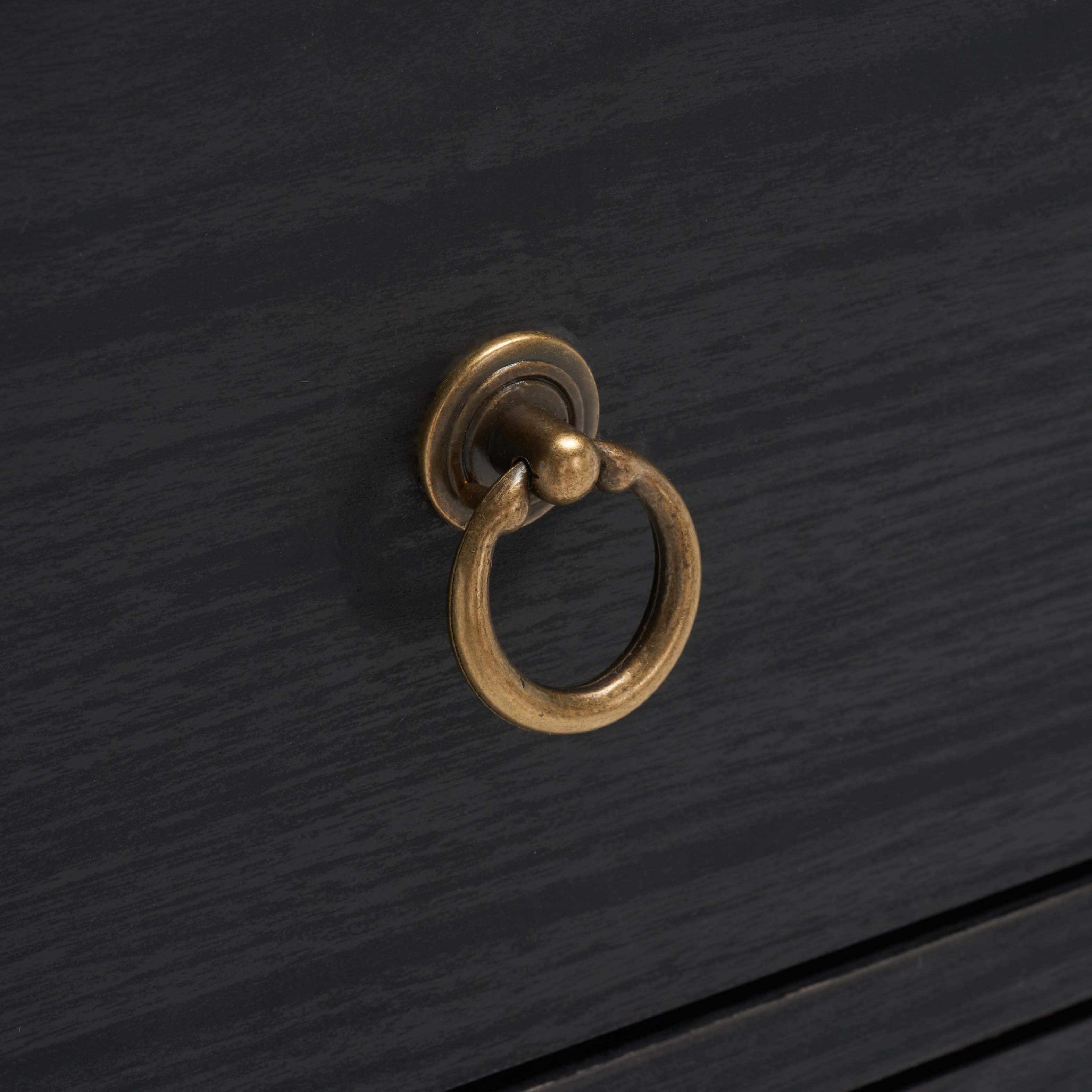 Safavieh Galio 2 Drawer Nightstand , NST9600 - Black / Gold