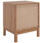 Safavieh Galio 2 Drawer Nightstand , NST9600 - Oak / Gold