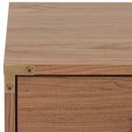 Safavieh Galio 2 Drawer Nightstand , NST9600 - Oak / Gold