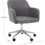 Safavieh Kains Swivel Office Chair , OCH2000 - Grey / Chrome