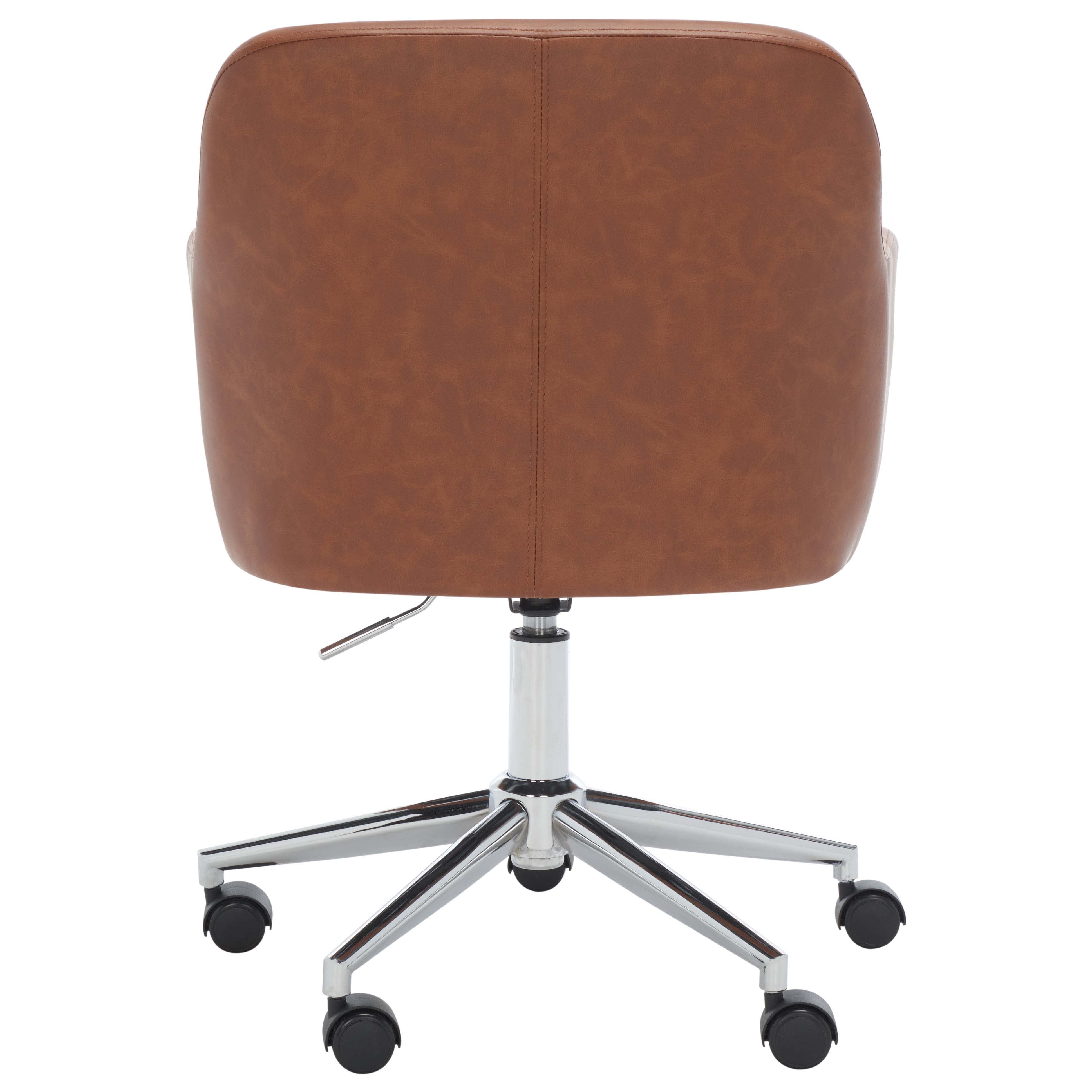 Safavieh Kains Swivel Office Chair , OCH2000 - Cognac / Chrome