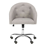 Safavieh Amy Tufted Linen Chrome Leg Swivel Office Chair , OCH4500 - Grey / Chrome