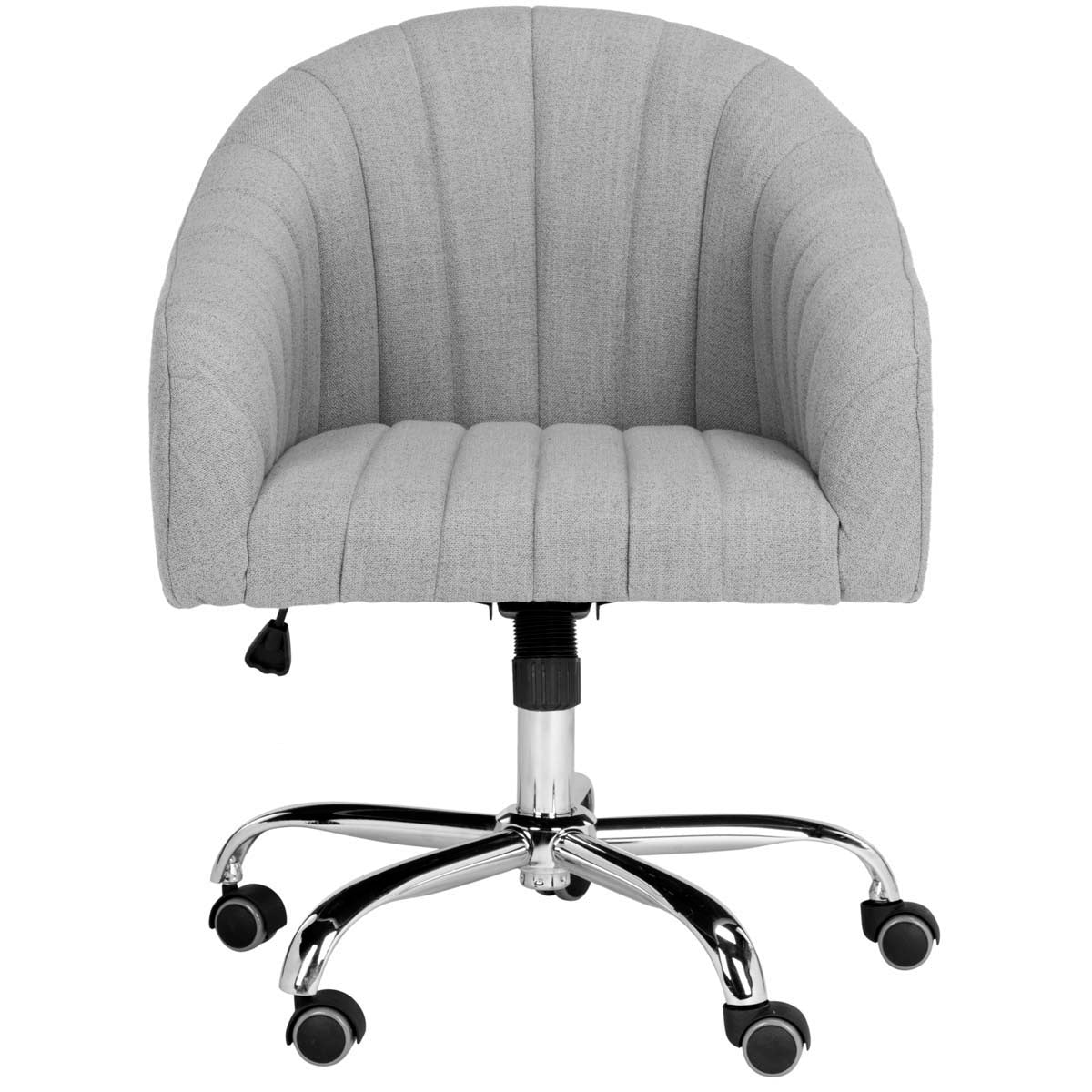 Safavieh Themis Linen Chrome Leg Swivel Office Chair , OCH4503