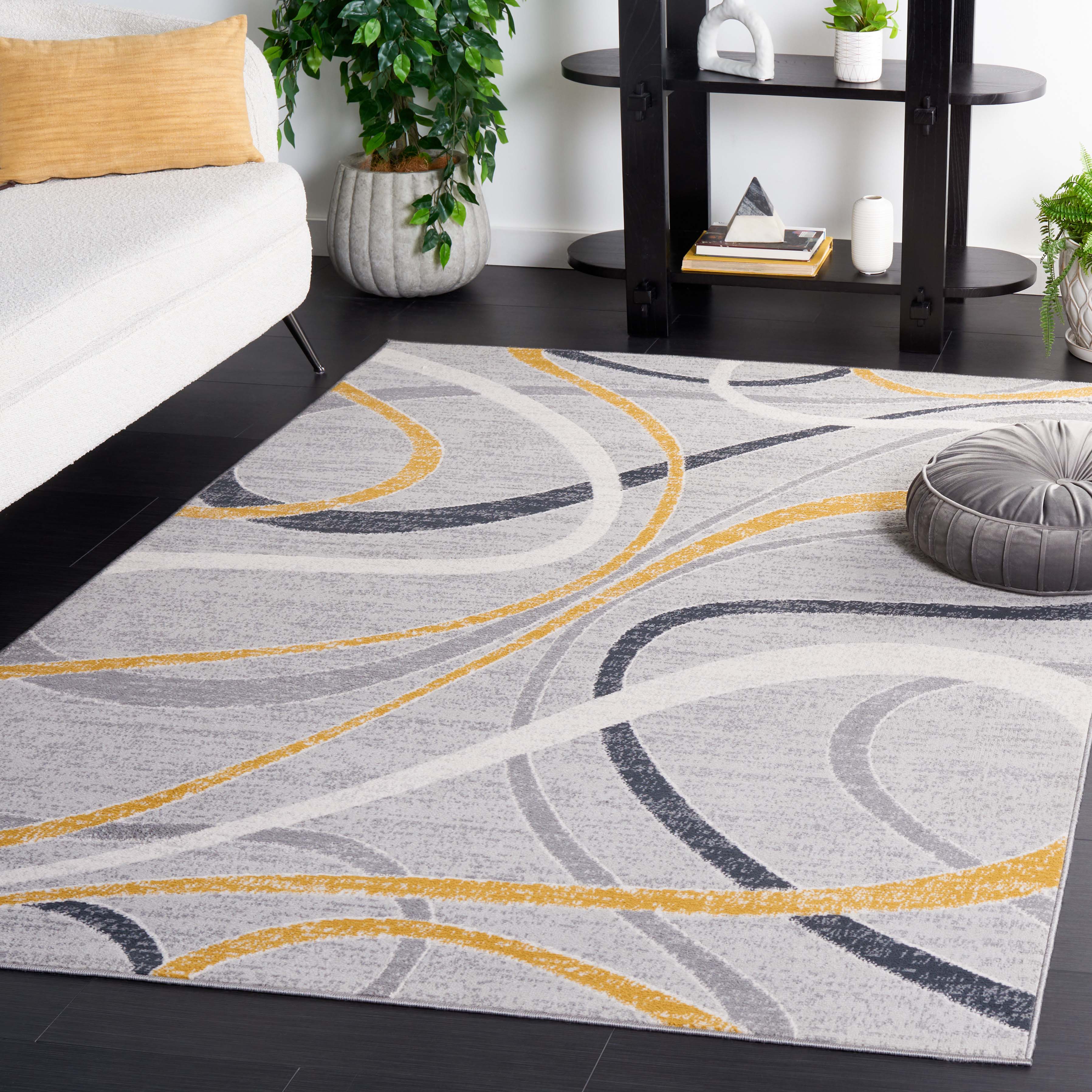 Safavieh Odyssey 812 Rug, ODY812 - Grey / Gold Ivory