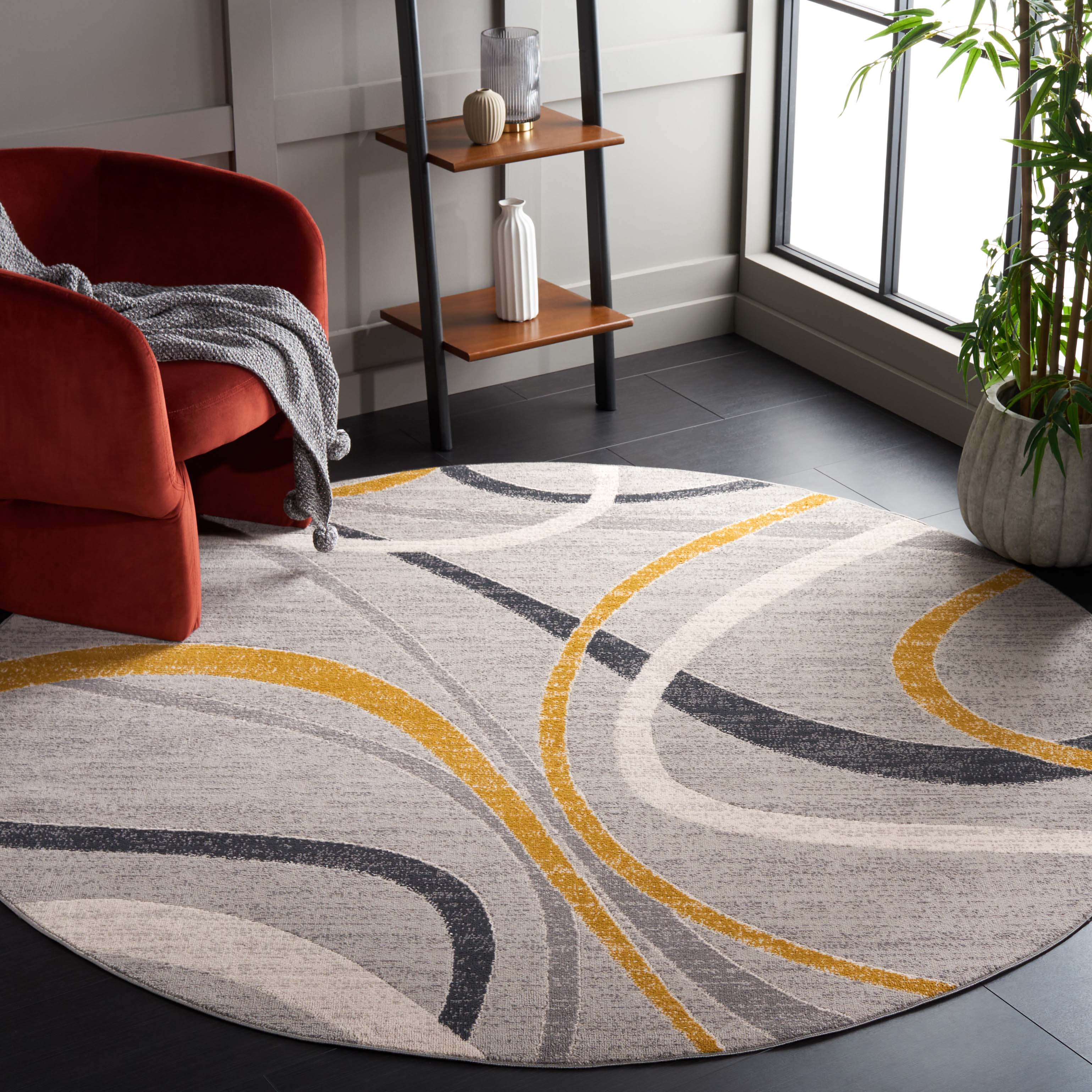 Safavieh Odyssey 812 Rug, ODY812 - Grey / Gold Ivory