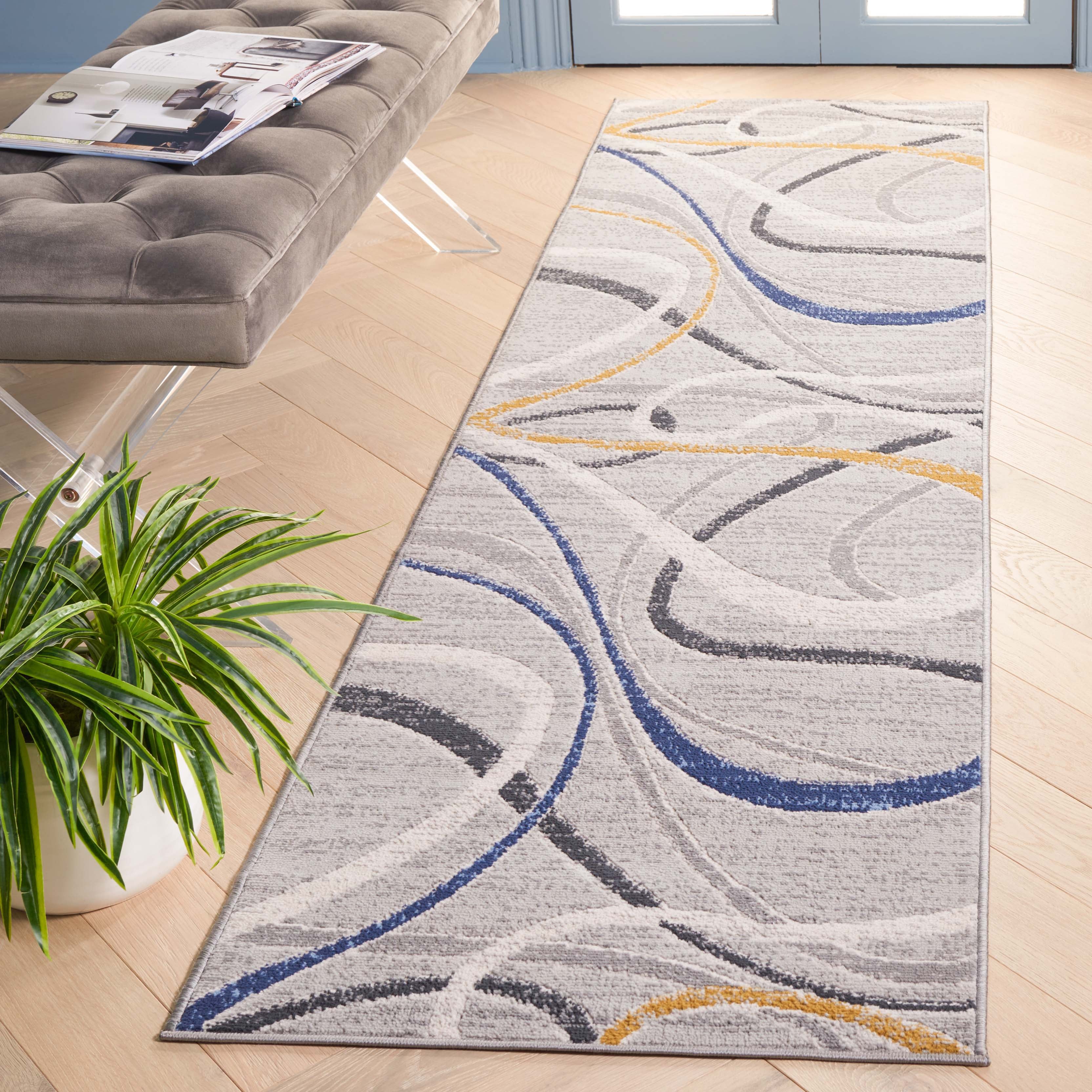 Safavieh Odyssey 812 Rug, ODY812 - Grey / Blue Gold