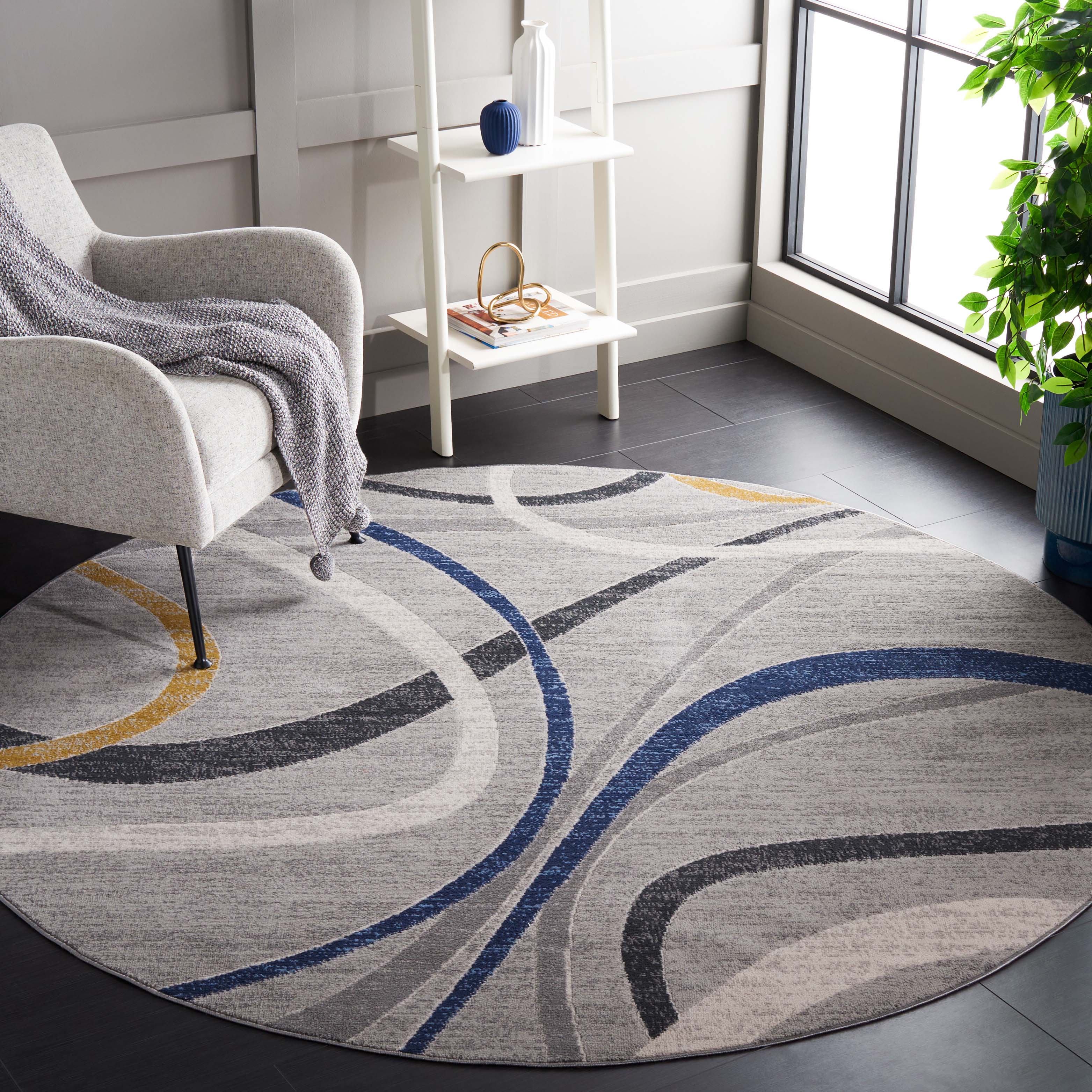 Safavieh Odyssey 812 Rug, ODY812 - Grey / Blue Gold