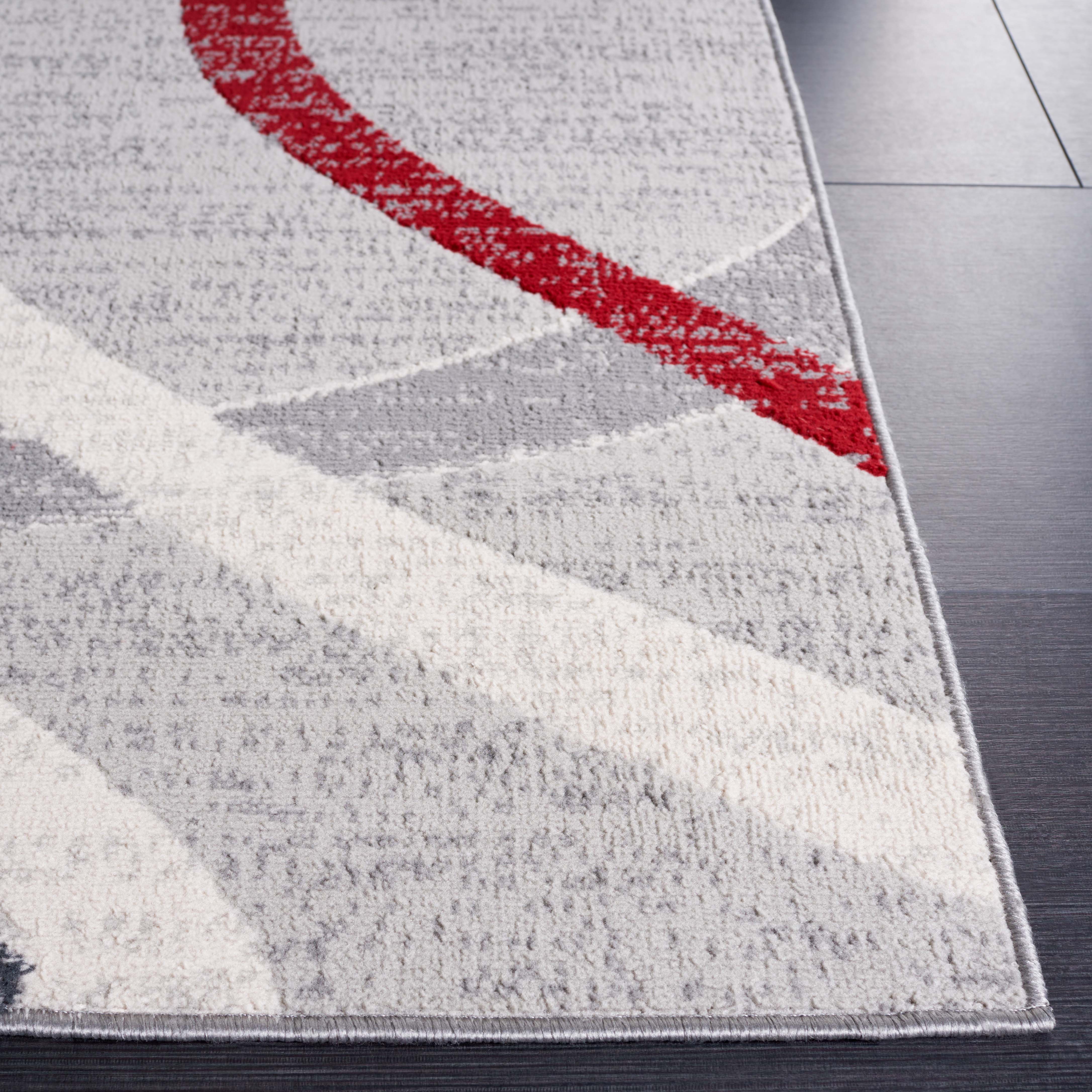 Safavieh Odyssey 812 Rug, ODY812 - Grey / Red Ivory