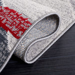 Safavieh Odyssey 812 Rug, ODY812 - Grey / Red Ivory