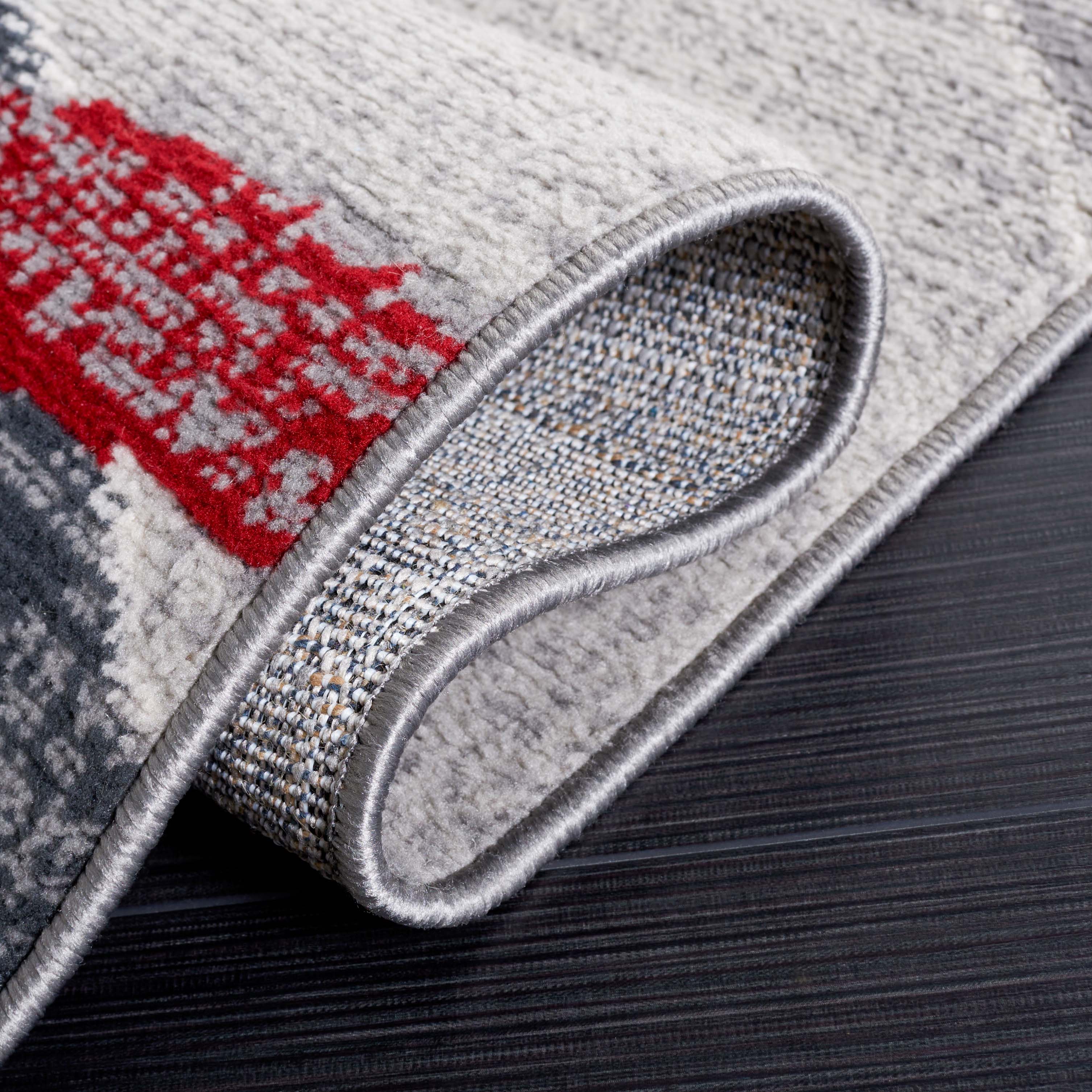 Safavieh Odyssey 812 Rug, ODY812 - Grey / Red Ivory