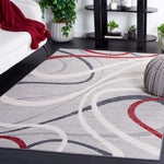 Safavieh Odyssey 812 Rug, ODY812 - Grey / Red Ivory