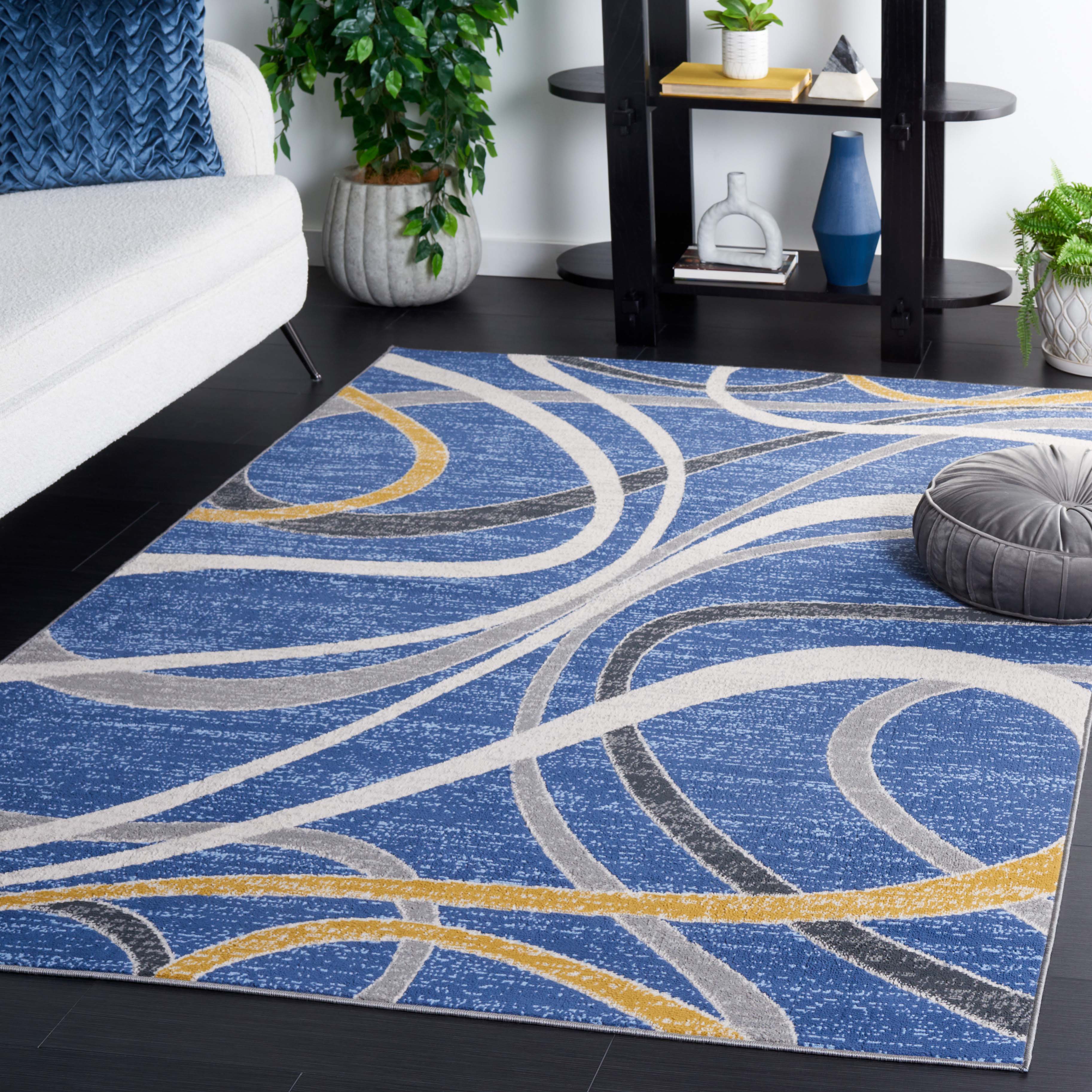 Safavieh Odyssey 812 Rug, ODY812 - Blue / Gold Ivory