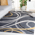 Safavieh Odyssey 812 Rug, ODY812 - Black / Grey Gold