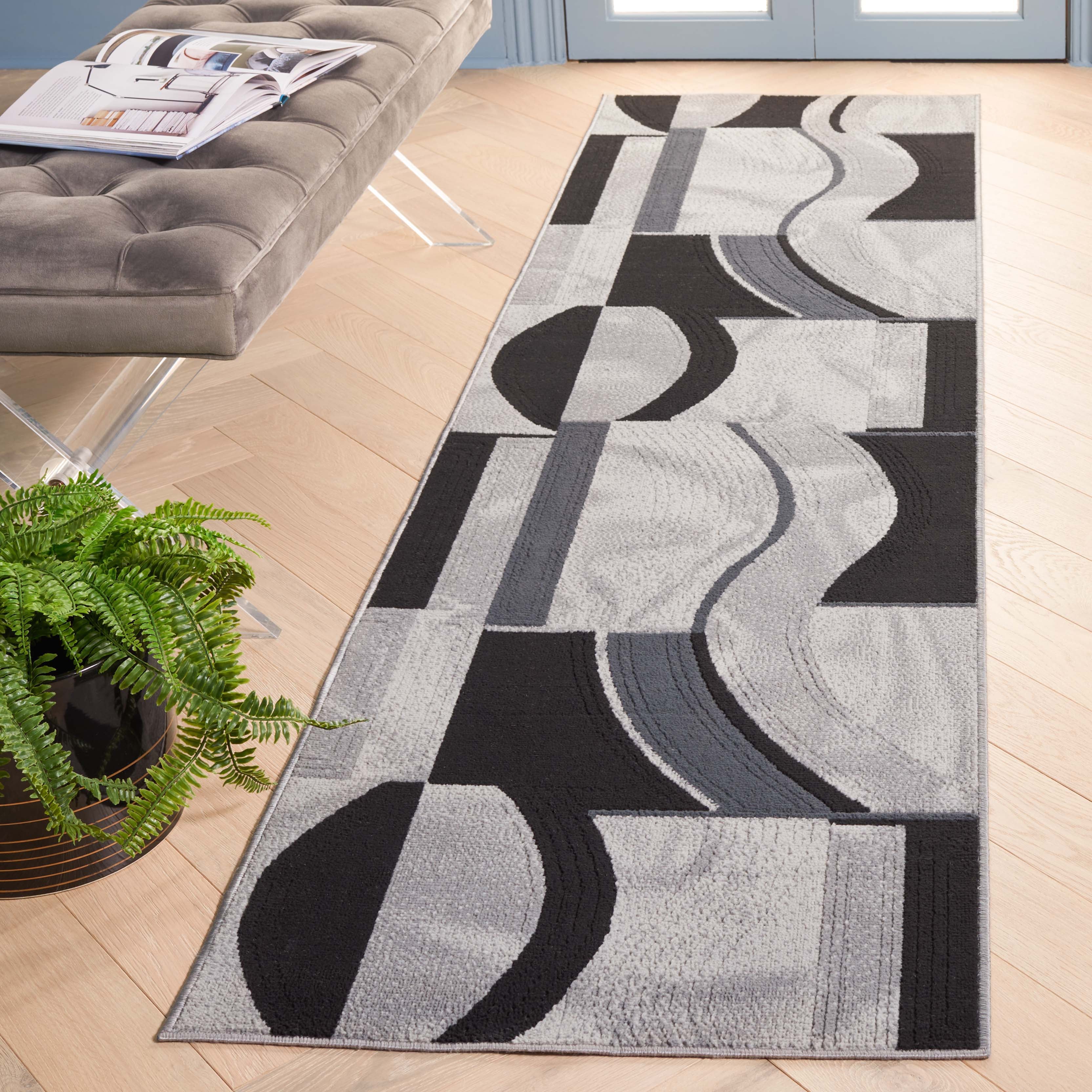Safavieh Odyssey 826 Rug, ODY826 - Ivory / Grey Black