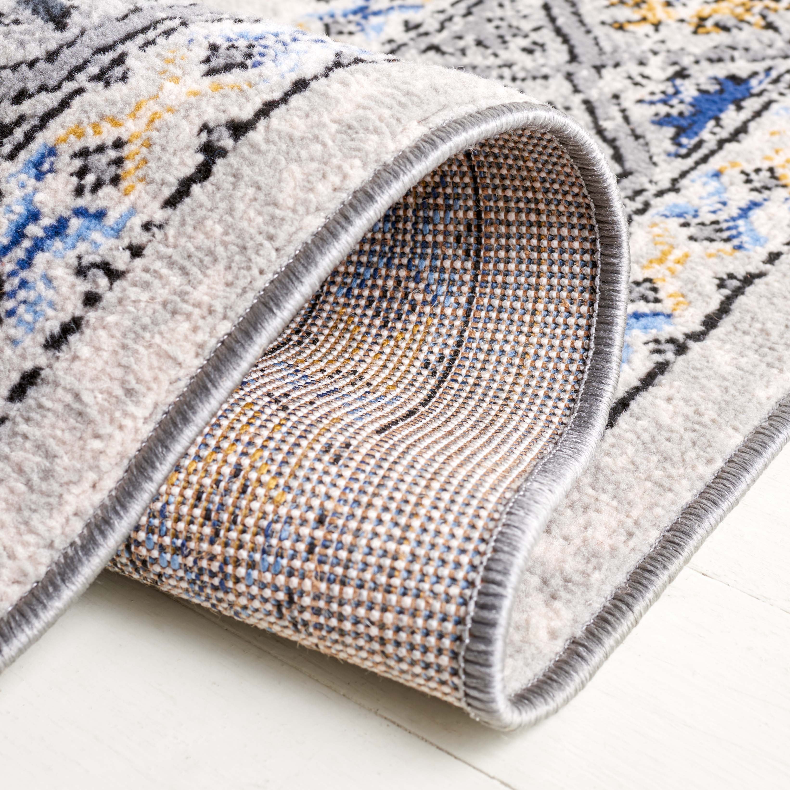 Safavieh Odyssey 858 Rug, ODY858 - Grey / Blue Gold