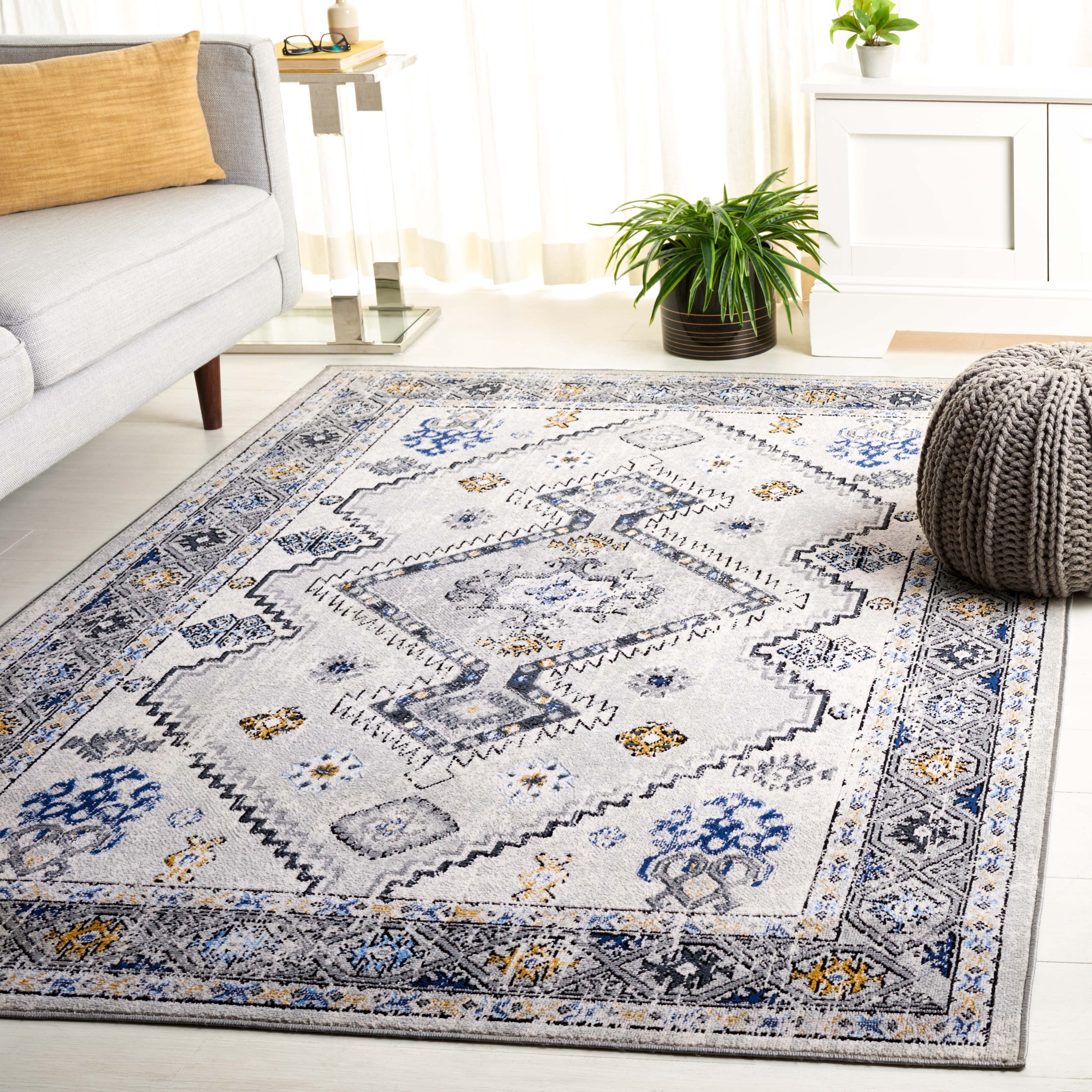 Safavieh Odyssey 858 Rug, ODY858 - Grey / Blue Gold