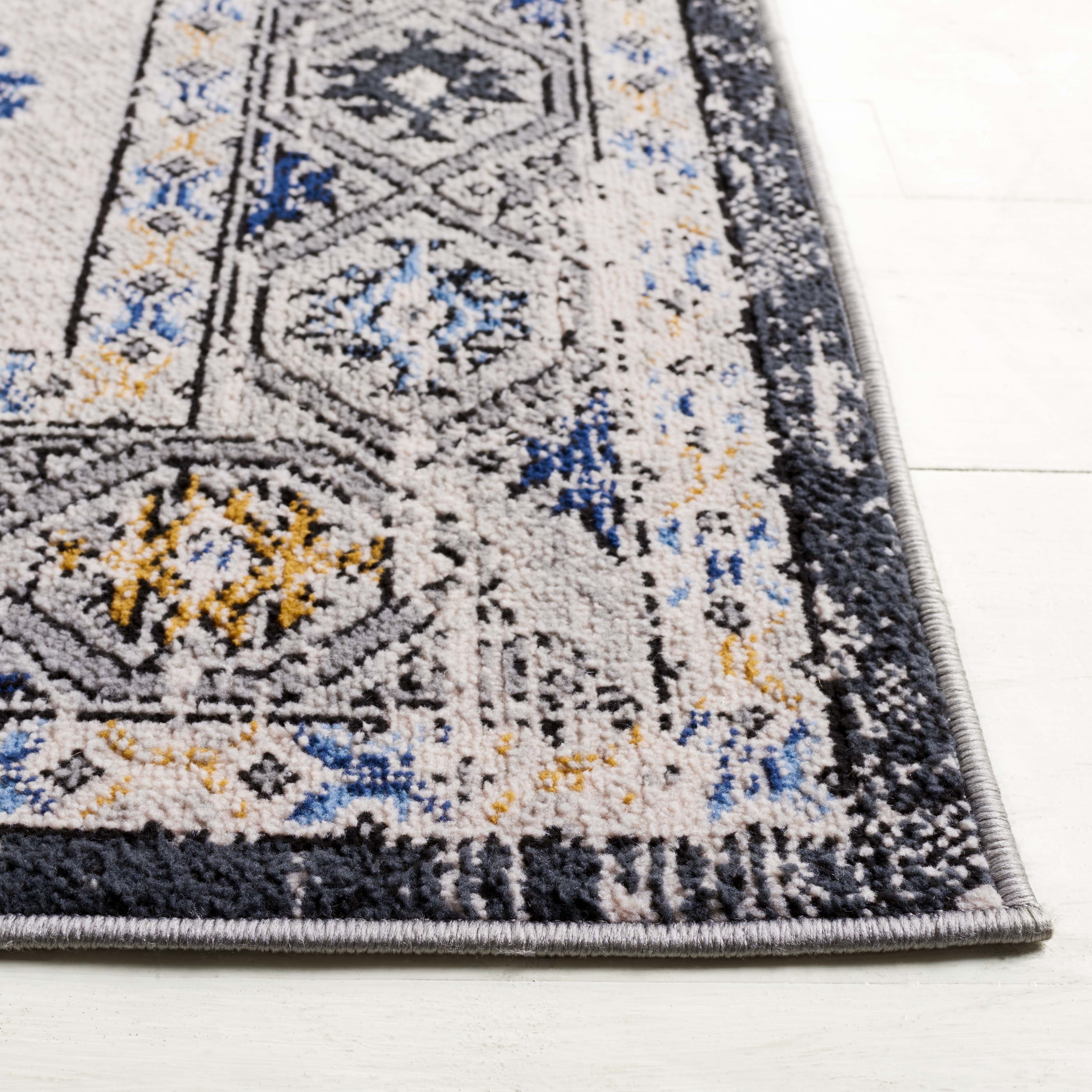 Safavieh Odyssey 858 Rug, ODY858 - Dark Grey / Blue Gold