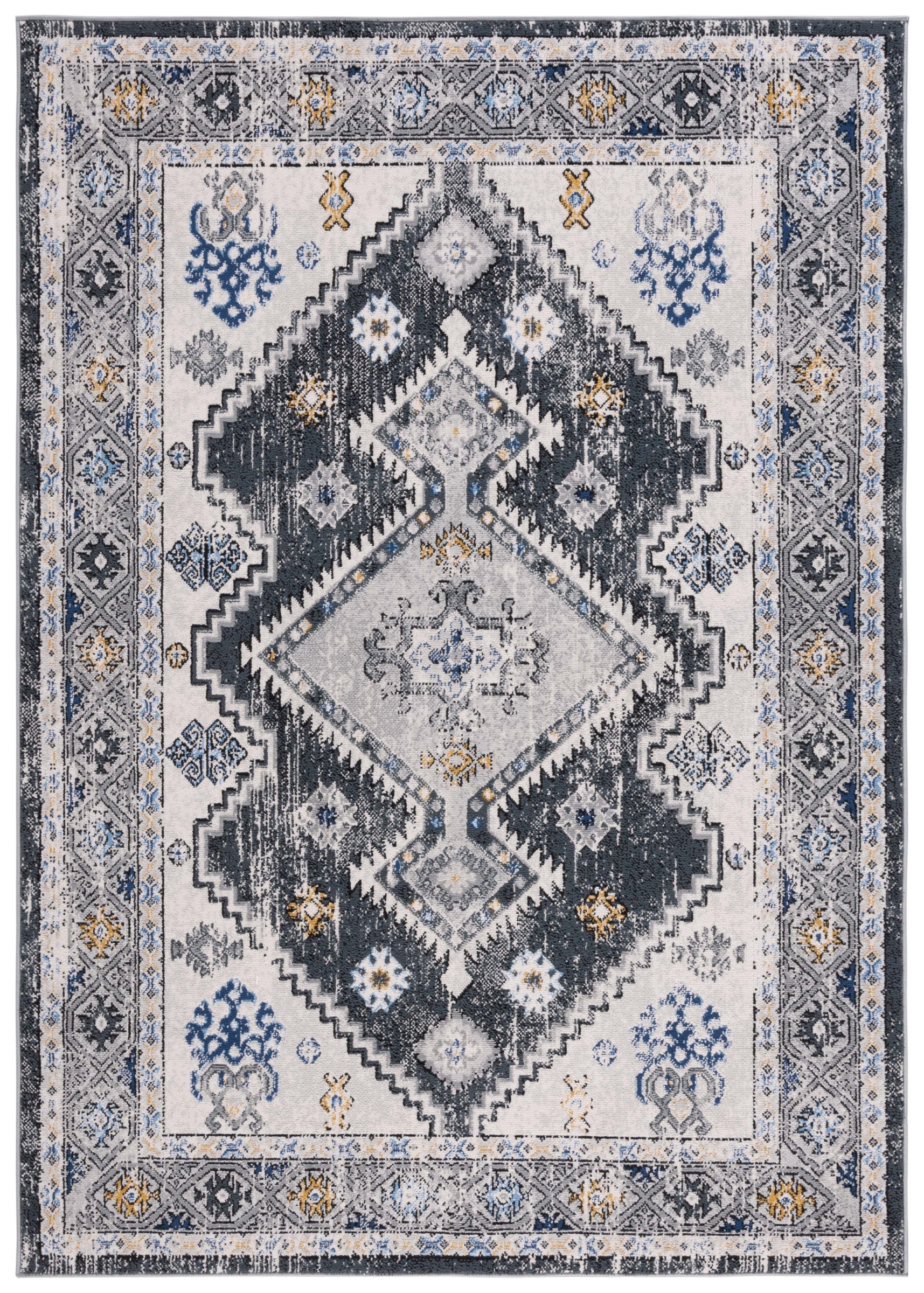 Safavieh Odyssey 858 Rug, ODY858 - Dark Grey / Blue Gold