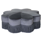 Safavieh Tanith Flower Ottoman , OTT4500 - Dark Grey