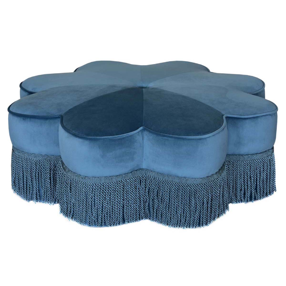 Safavieh Tanith Flower Ottoman , OTT4500 - Dusty Blue