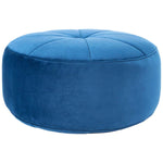 Safavieh Amais Round Ottoman , OTT4501 - Navy